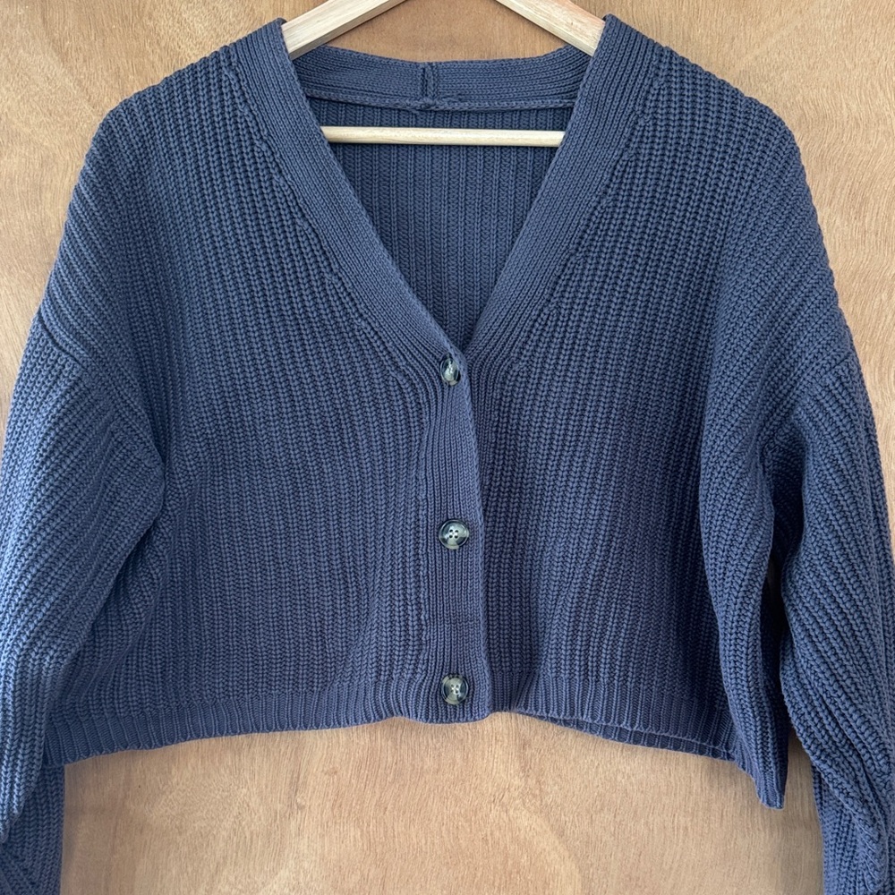 Los Angeles Apparel FISHERMAN cropped cardigan ONE SIZE